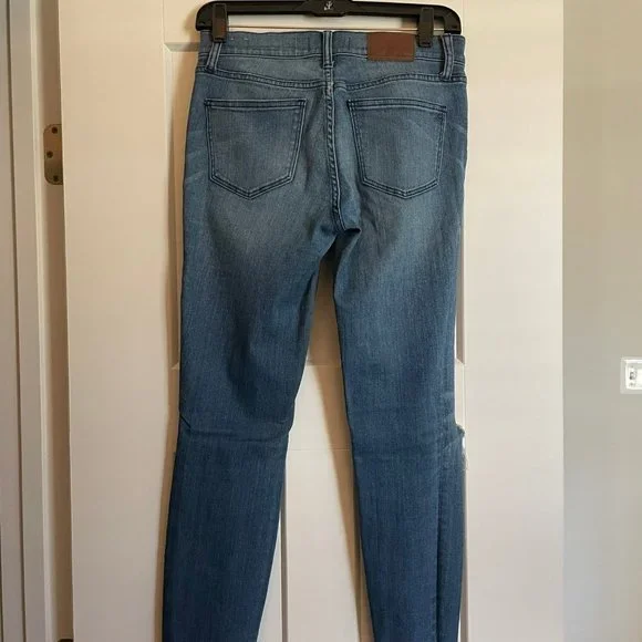 MADEWELL Mid Rise Skinny Skinny Jeans with Ripped Knees Size 27 - Picture 3 of 7